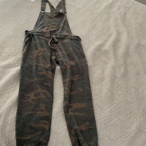 Camo overalls, soft with drawstring